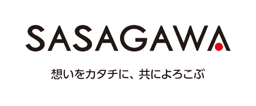 SASAGAWA 想いをカタチに、共によろこぶ ロゴ